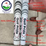 Real golf grip versus counterfeit golf grip differences